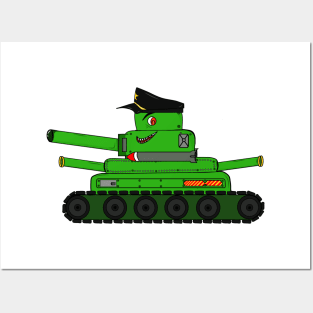 Captain Tank Cartoon Posters and Art